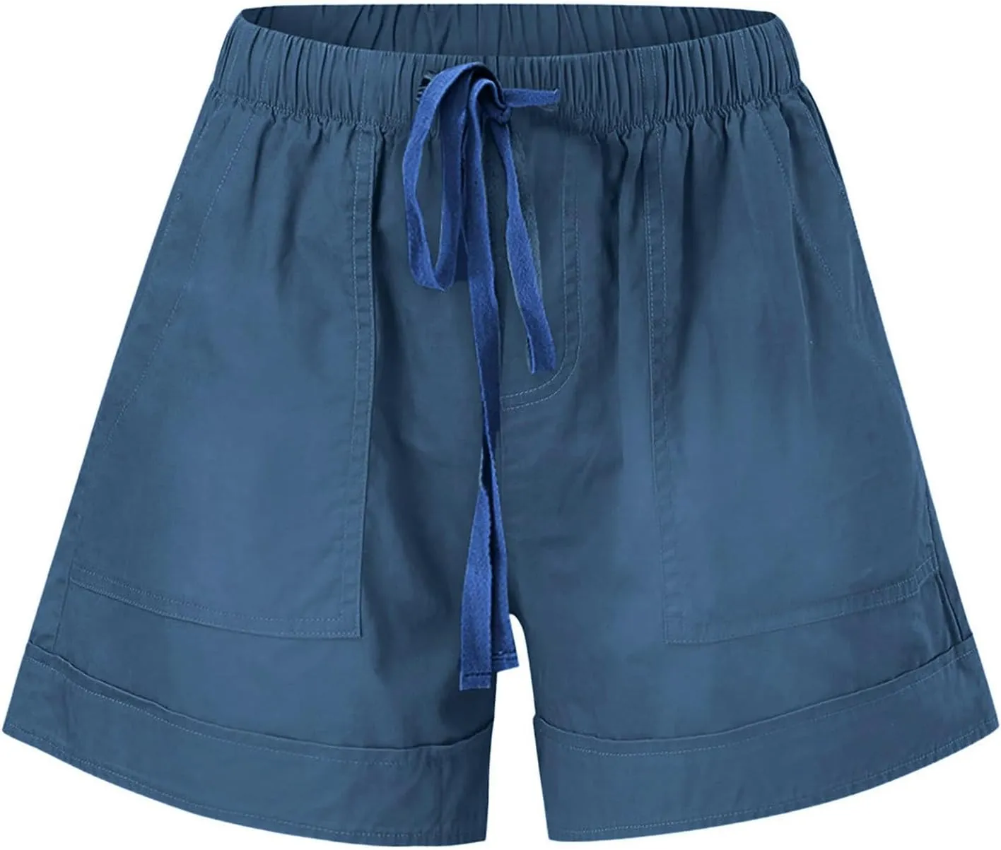 Women's Drawstring Shorts Summer Casual Comfy Shorts Elastic Waist Baggy Shorts with Pocket Trendy Cute Short Pants