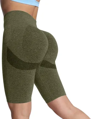 Women's High Waist Workout Shorts Stretchy Seamless Hip Lifting Exercise Yoga Five Part Pant Summer Quick Dry Clothes