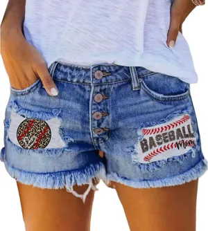 Women's High Waisted Denim Shorts Casual Summer Frayed Raw Hem Distressed Ripped Short Jeans Stretch Hot Short Pant