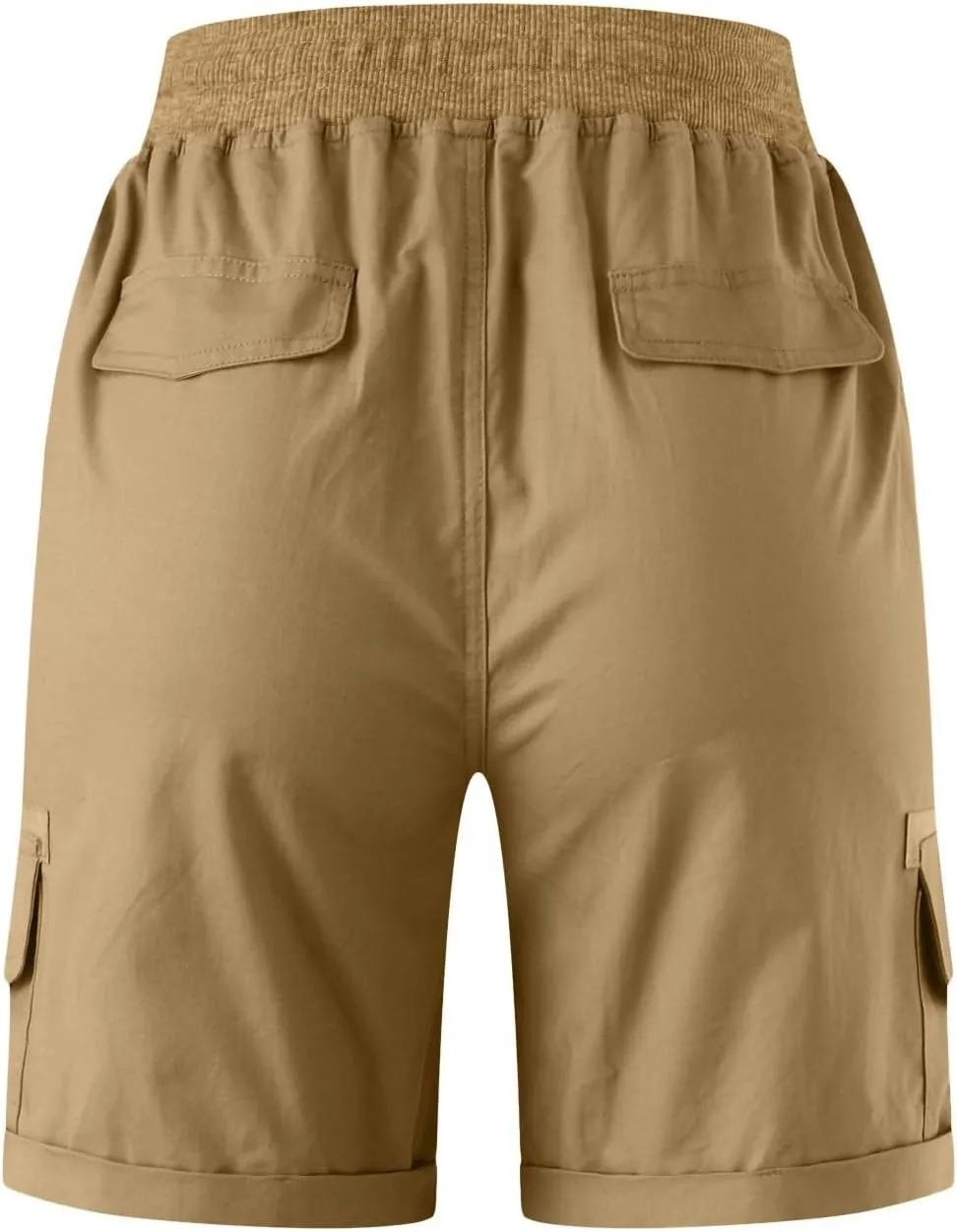 Women's Jean Shorts High Waisted Cargo Shorts Stretchy Bermuda Shorts Hot Short Pocketed Elastic Waist Long Shorts