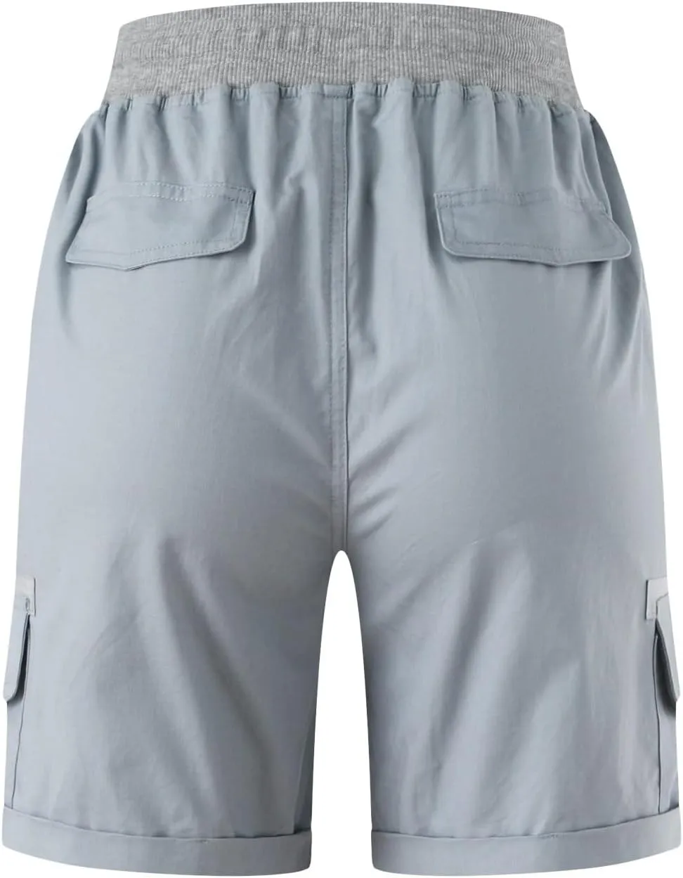 Women's Jean Shorts High Waisted Cargo Shorts Stretchy Bermuda Shorts Hot Short Pocketed Elastic Waist Long Shorts
