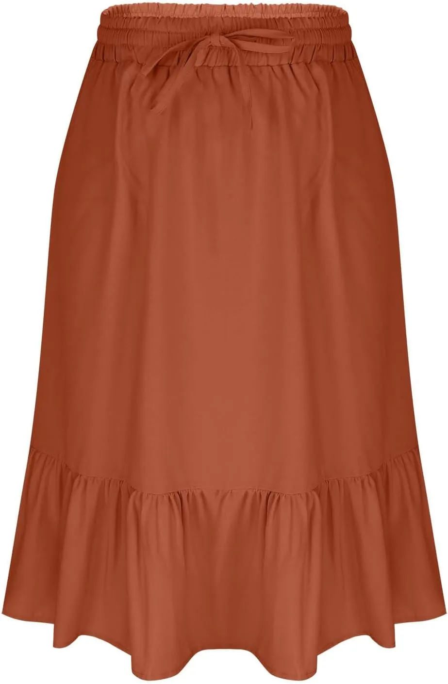Women's Maxi Skirts Beach Elastic Waist Drawstring Tiered Flowy Chiffon Skirts Bohemian Vacation Layered Tulle Skirt