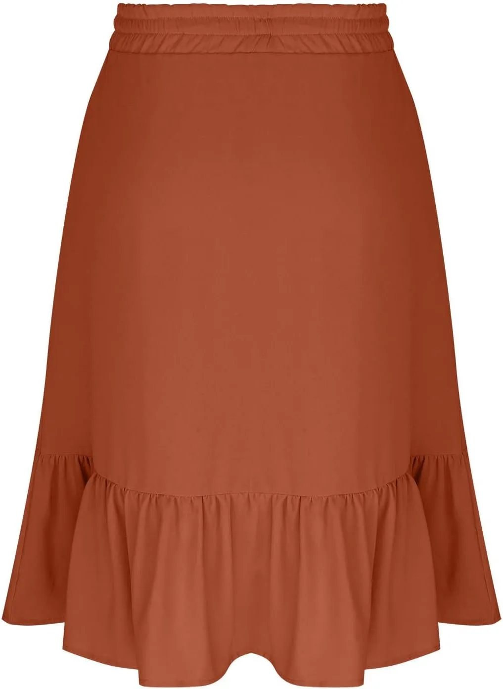 Women's Maxi Skirts Beach Elastic Waist Drawstring Tiered Flowy Chiffon Skirts Bohemian Vacation Layered Tulle Skirt