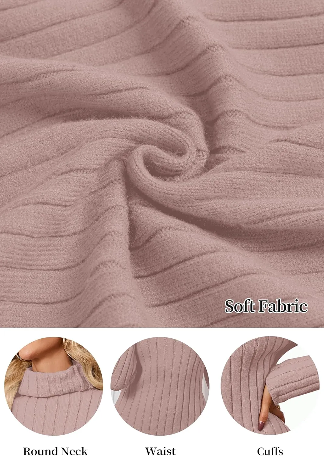 Women's Mock Neck Ribbed Long Sleeve 2025 Spring Bodycon Pullover Cute Mini Sweater Dress Party Club Dress
