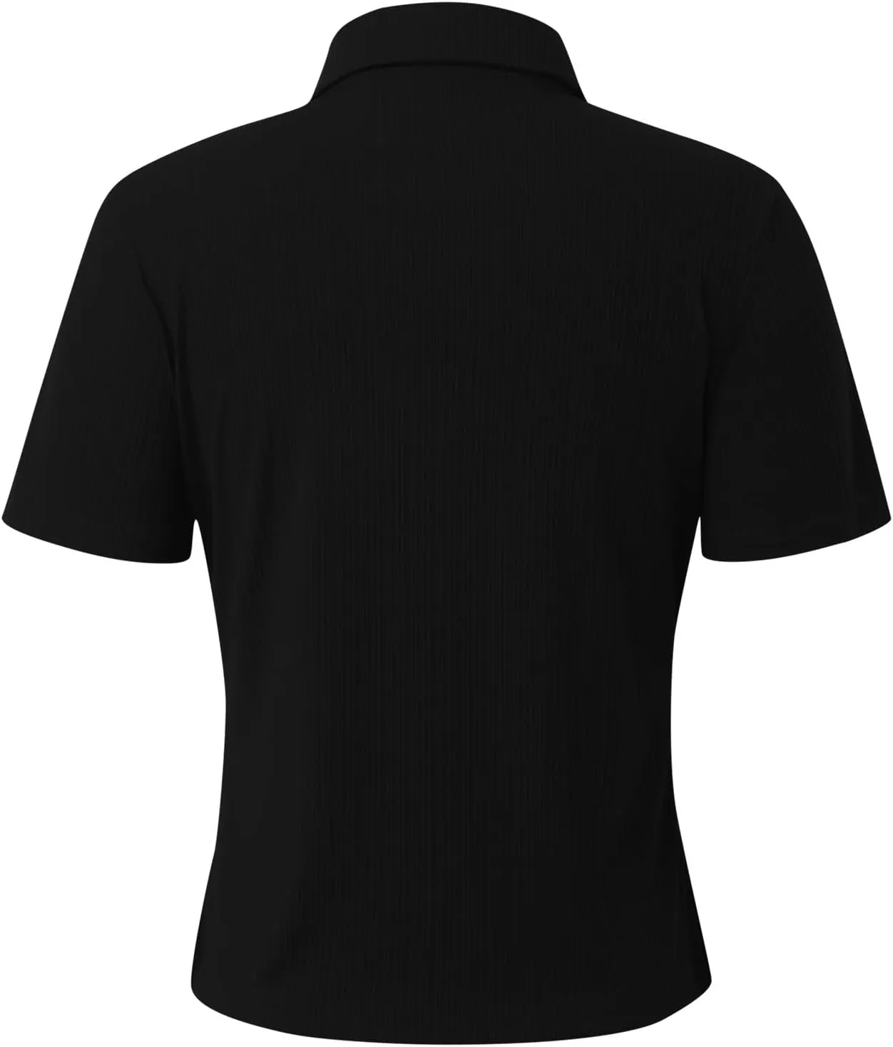 Womens Polo Shirts Fashion Short Sleeve V Neck T Shirt Slim Fitted Ribbed Knit Casual Tee Tops Summer Business Tshirt
