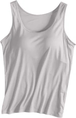 Womens Tank Tops with Built in Bra Shelf Bras Workout Camisole Casual Modal Undershirt Sexy Sleeveless Tanks Yoga Tops