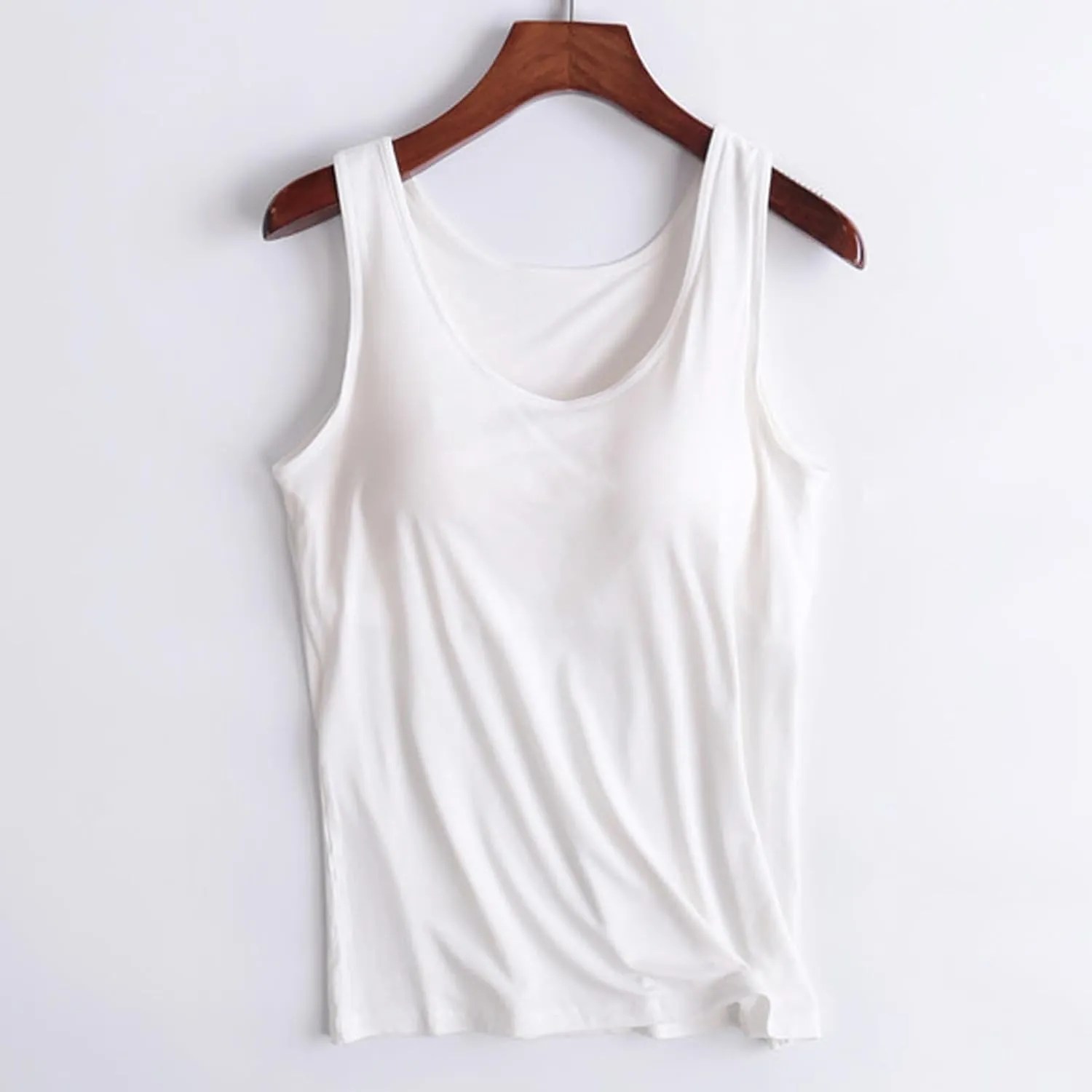 Womens Tank Tops with Built in Bra Shelf Bras Workout Camisole Casual Modal Undershirt Sexy Sleeveless Tanks Yoga Tops