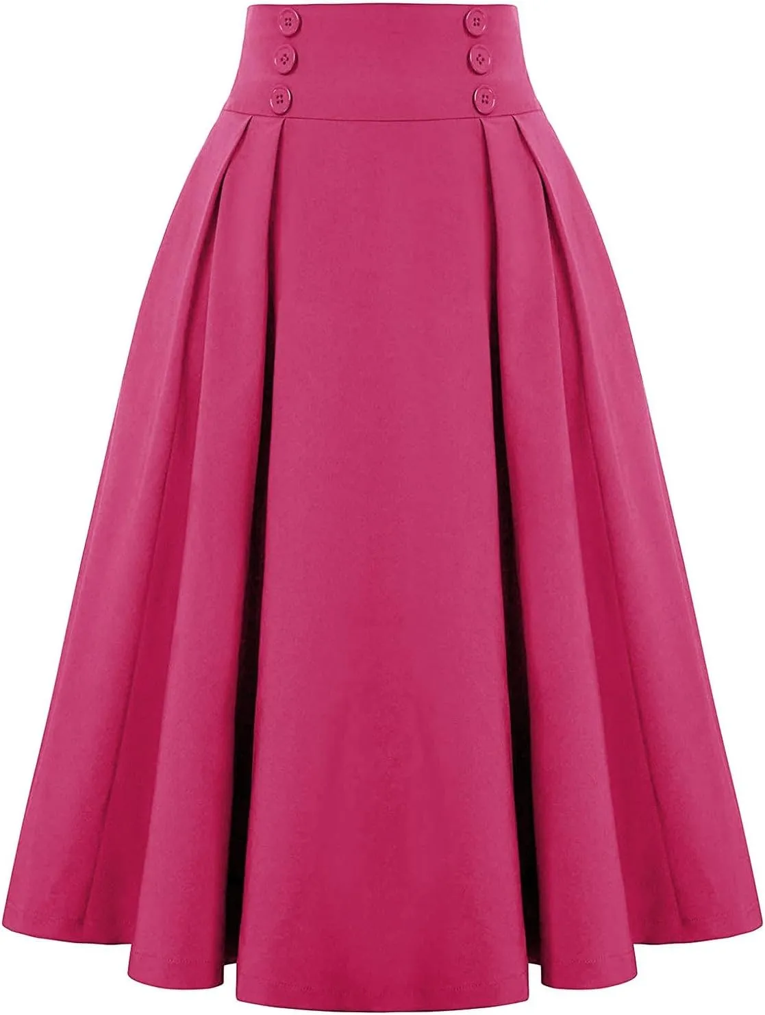 Womens Vinatge Skirts A Line Swing Skirt High Waist Midi Skirts Elegant Maxi Skirts Dressy Skirt Elastic Summer Skirt