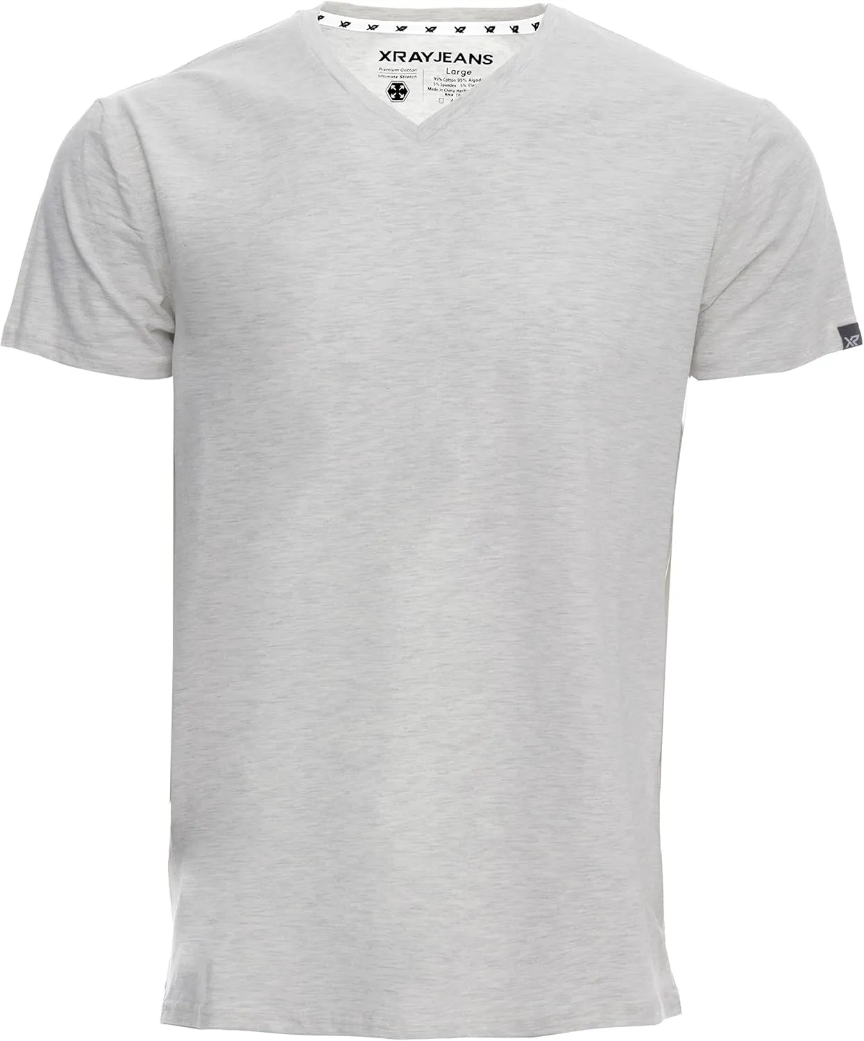 X RAY Men's V-Neck T-Shirts, Soft Cotton Short Sleeve Casual Slim Fit V Neck T Shirts for Men