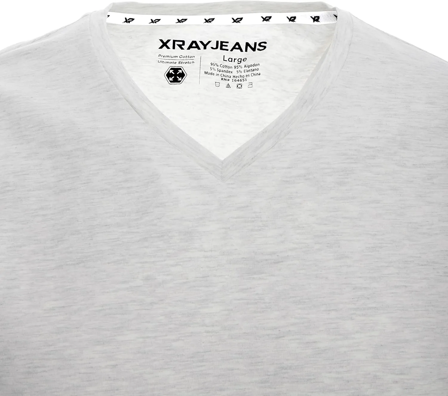 X RAY Men's V-Neck T-Shirts, Soft Cotton Short Sleeve Casual Slim Fit V Neck T Shirts for Men