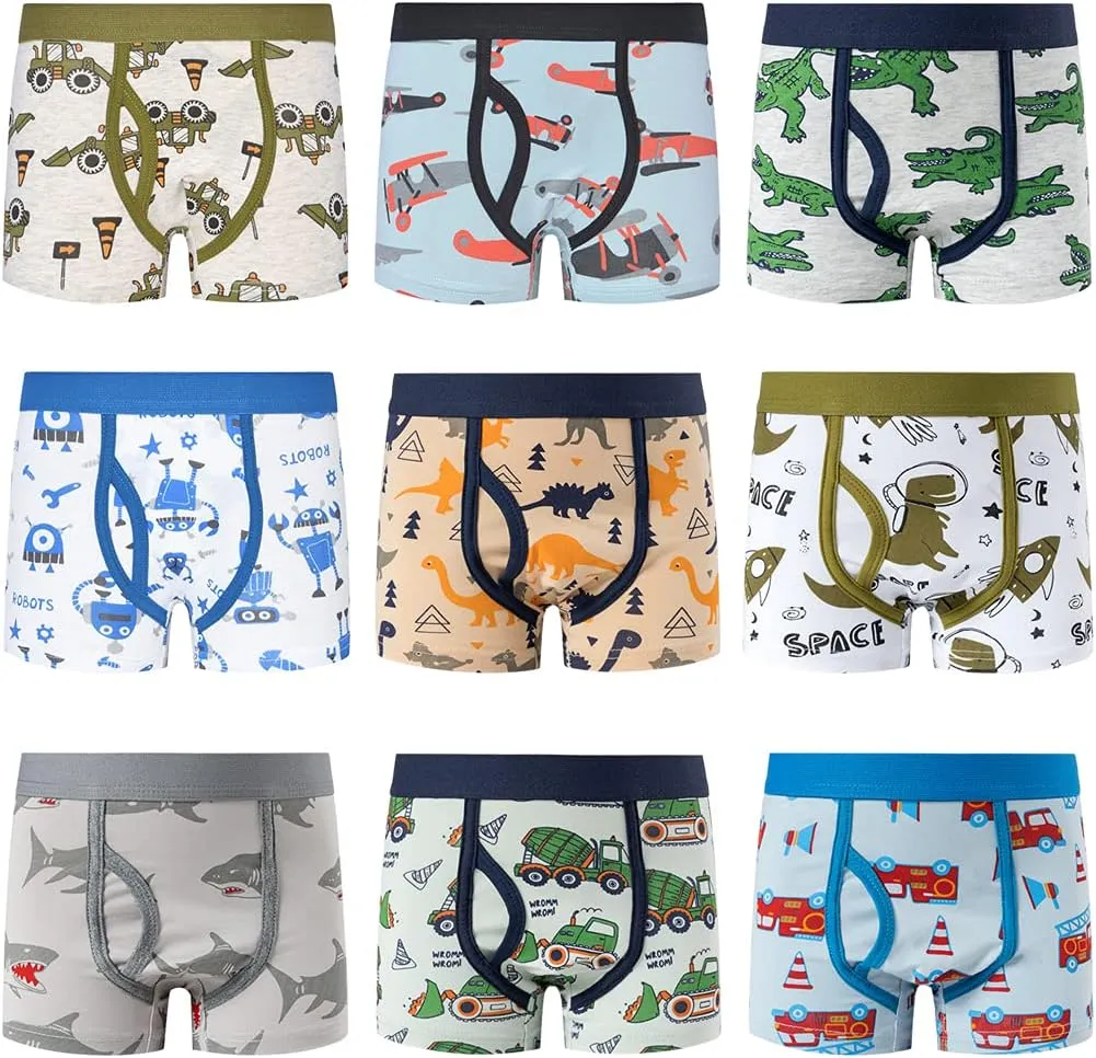 Zumou Boys' Boxer Briefs Shorts Toddler Kids Cotton Underwear