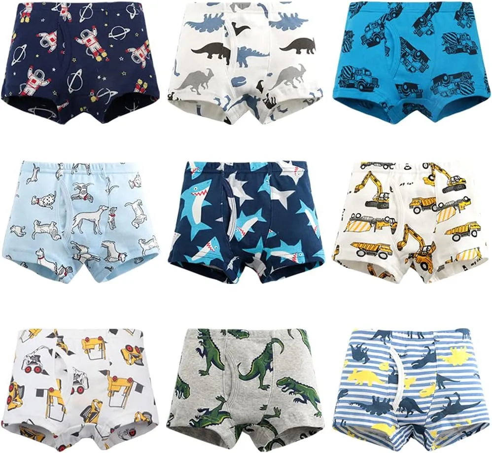 Zumou Boys' Boxer Briefs Shorts Toddler Kids Cotton Underwear